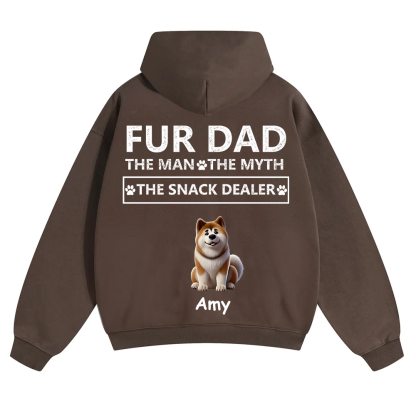 Fur Dad The Man The Myth The Snack Dealer - Personalized Custom Unisex Hoodie