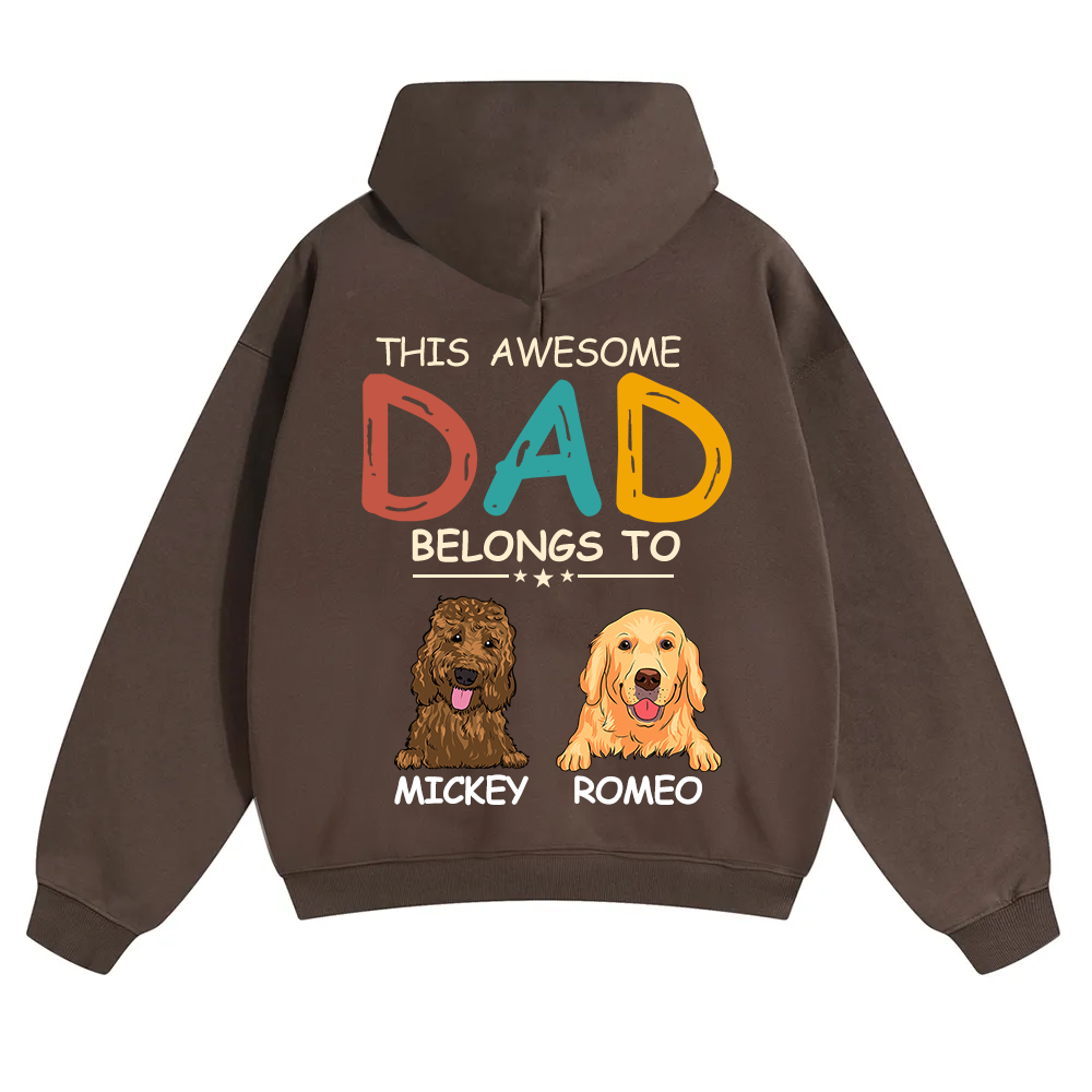 This Awesome Mom/Dad Belongs To - Personalized Custom Unisex Hoodie
