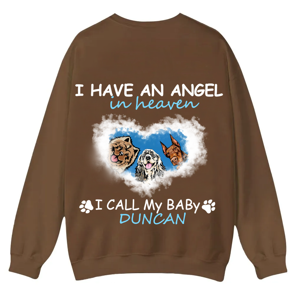 Have An Angel In Heaven - Personalized Custom Unisex Casual Crewneck Sweatshirt wearishow