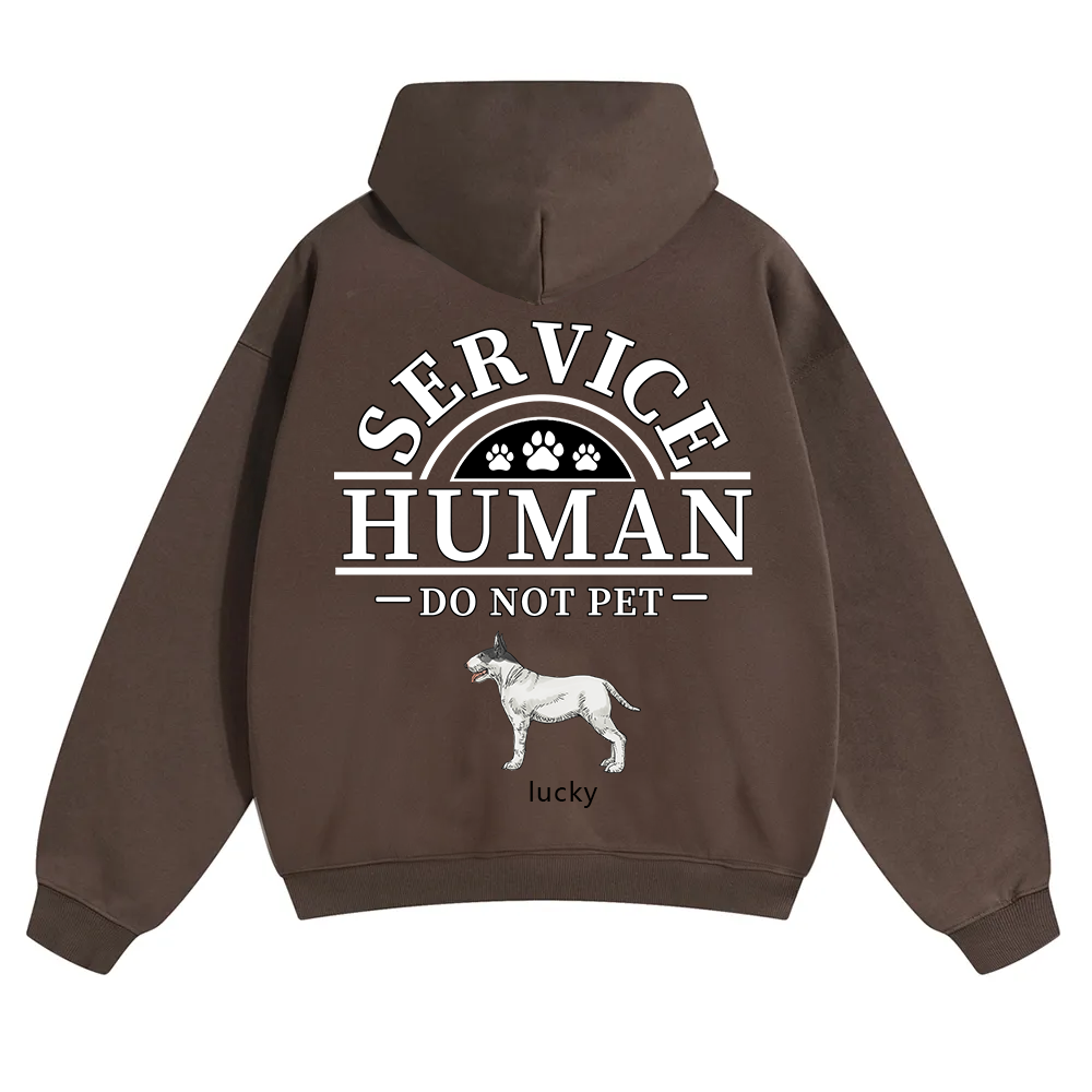 Service Human, Do Not Pet 2 - Personalized Custom Unisex Soild Color Hoodies wearishow