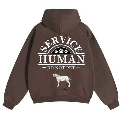 Service Human, Do Not Pet 2 - Personalized Custom Unisex Soild Color Hoodies wearishow