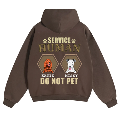 Service Human, Do Not Pet 4 - Personalized Custom Unisex Soild Color Hoodies wearishow