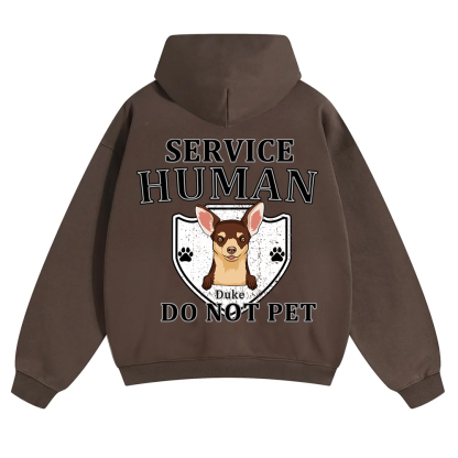  Service Human, Do Not Pet 10- Personalized Custom Unisex Soild Color Hoodies wearishow