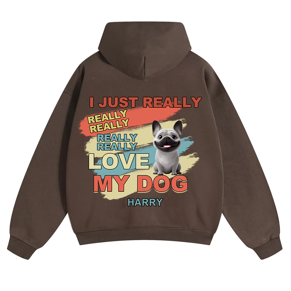 I Just Really Love My Dogs - Personalized Custom Unisex Soild Color Hoodies wearishow