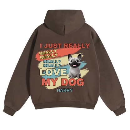I Just Really Love My Dogs - Personalized Custom Unisex Soild Color Hoodies wearishow
