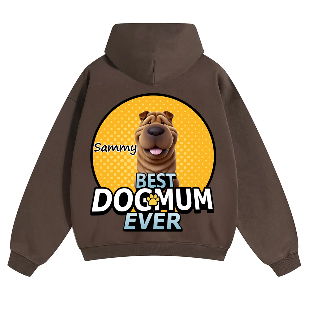 Best Dog Mom For Furry Kid - Personalized Custom Unisex Soild Color Hoodies wearishow