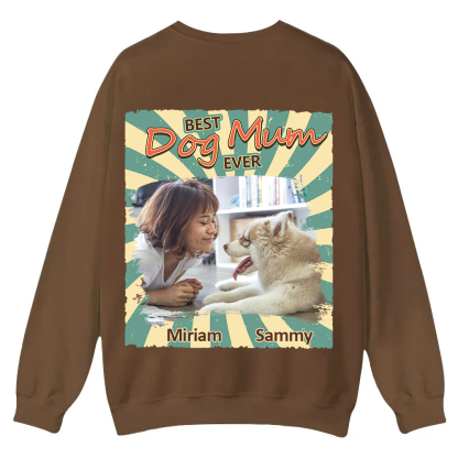 Retro Funny Dog Shirt Photo - Personalized Custom Unisex Casual Crewneck Sweatshirt wearishow