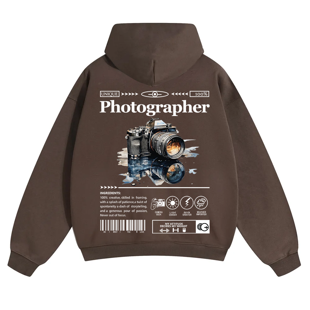 Photographer Unisex Solid Color Hoodie wearishow