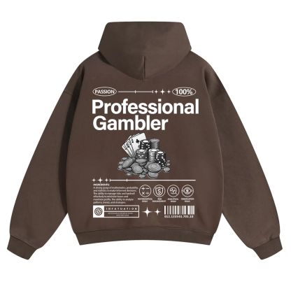 Professional Gambler Unisex Solid Color Hoodie wearishow