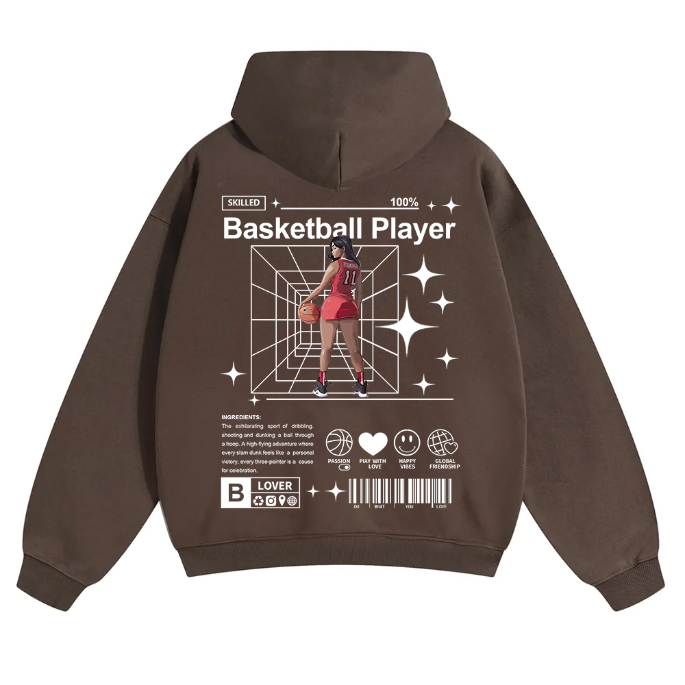 Basketball Player Unisex Solid Color Hoodie wearishow