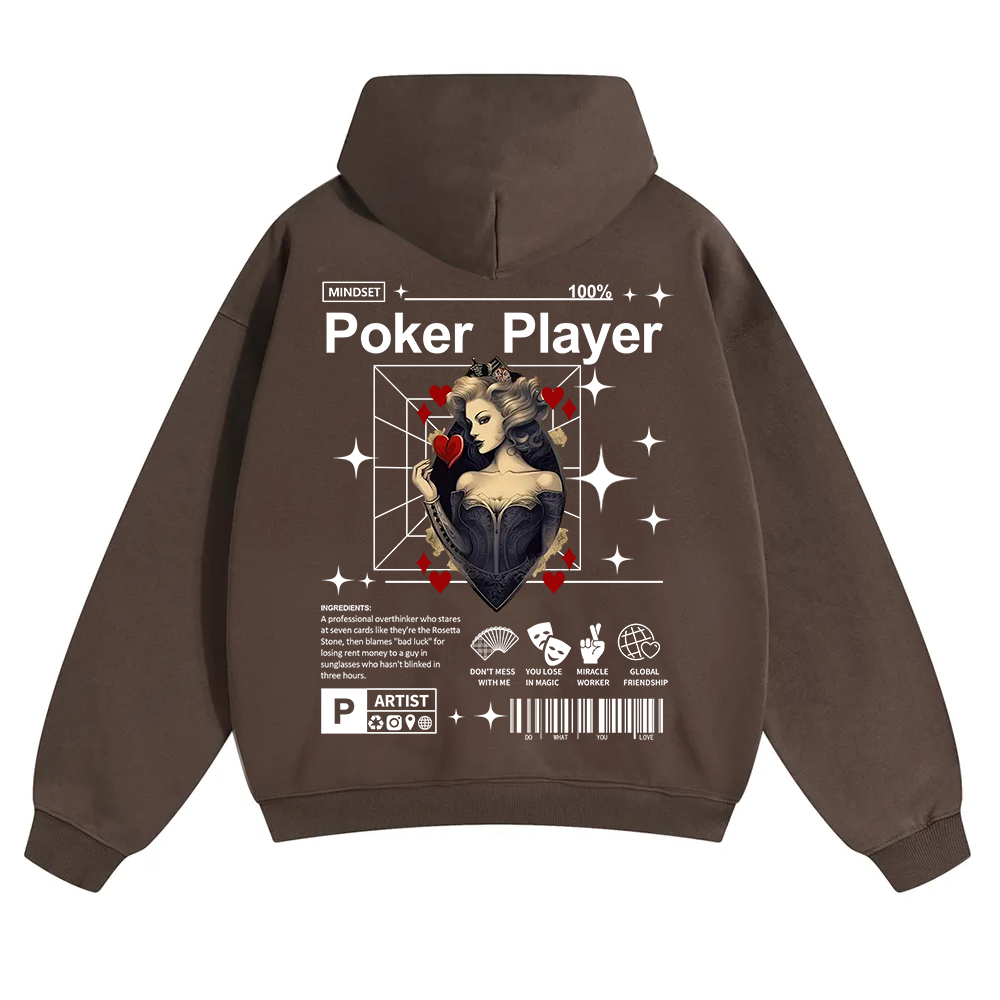 Poker Player Unisex Solid Color Hoodie wearishow