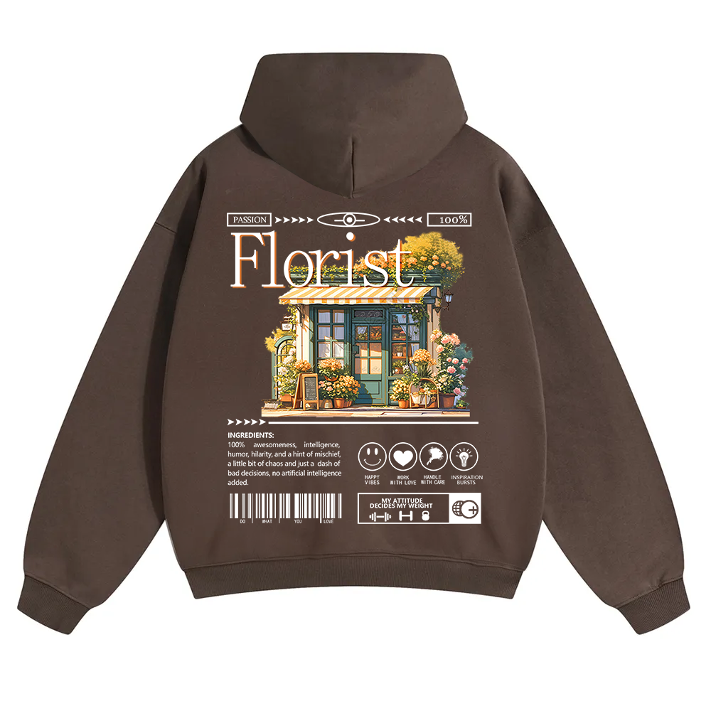 Florist Unisex Solid Color Hoodie wearishow