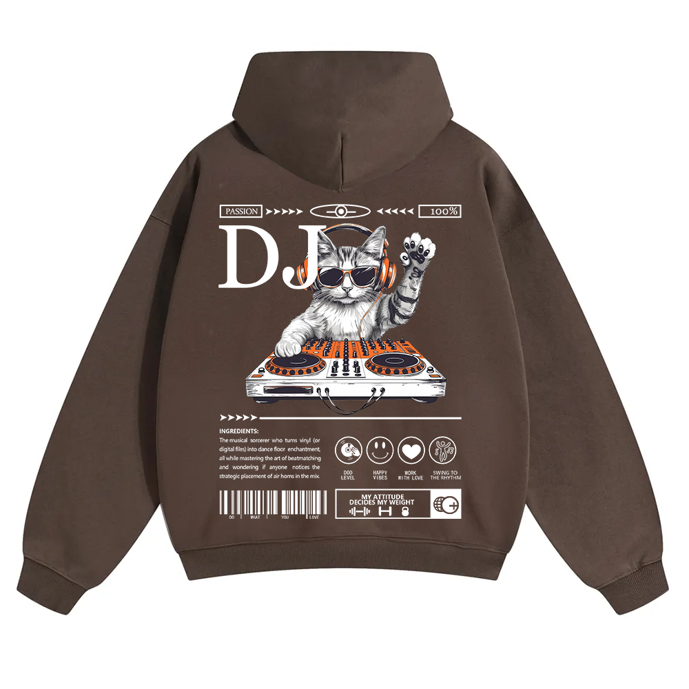 DJ Unisex Solid Color Hoodie wearishow