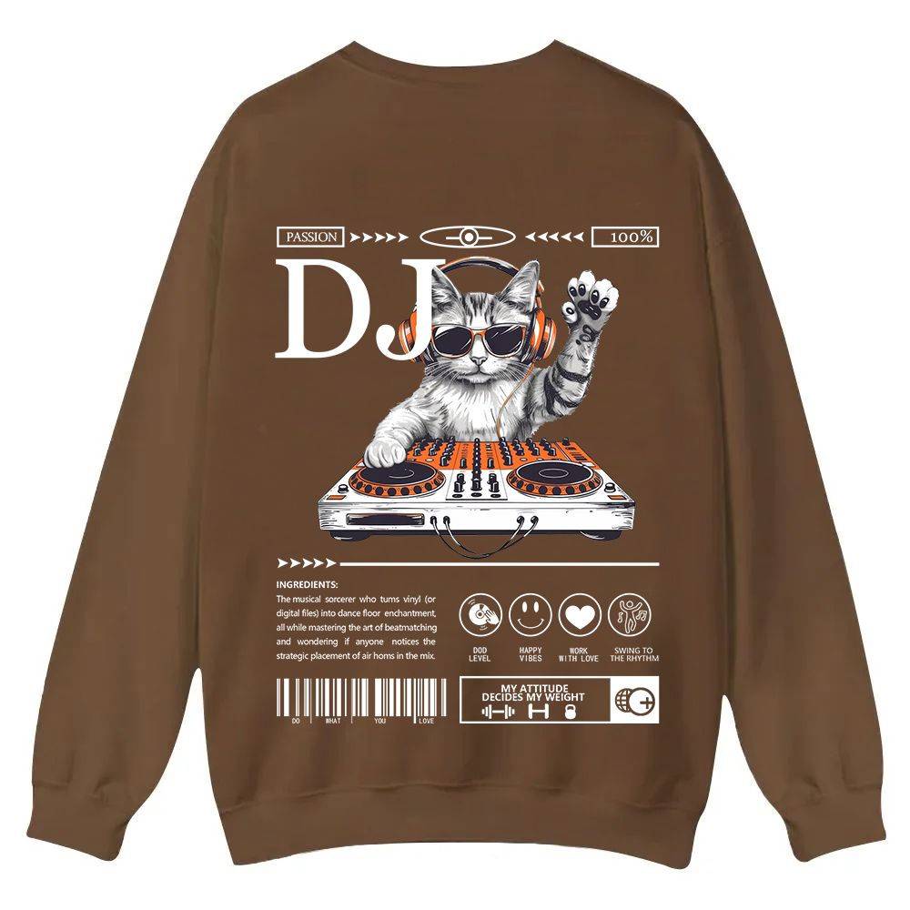 DJ Casual Crewneck Sweatshirt wearishow