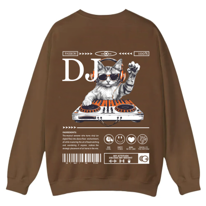 DJ Casual Crewneck Sweatshirt wearishow