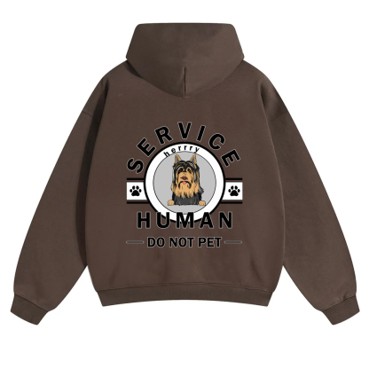 Wearishow Service Human, Do Not Pet - Personalized Custom Hoodie 