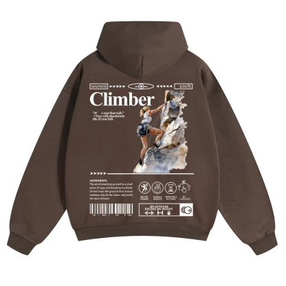 Climber Unisex Solid Color Hoodie wearishow