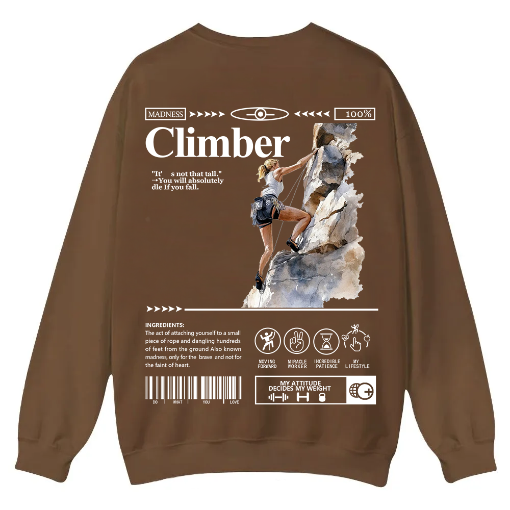 Climber Casual Crewneck Sweatshirt wearishow
