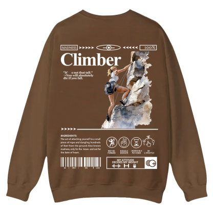 Climber Casual Crewneck Sweatshirt wearishow