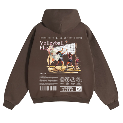 Volleyball Player Unisex Solid Color Hoodie wearishow