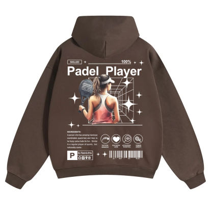 Padel Player Unisex Solid Color Hoodie wearishow