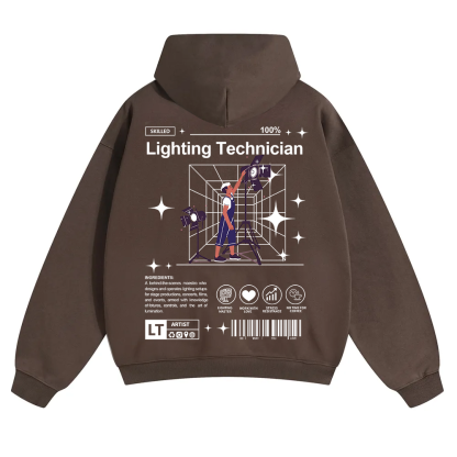 Lighting Technician Unisex Solid Color Hoodie wearishow