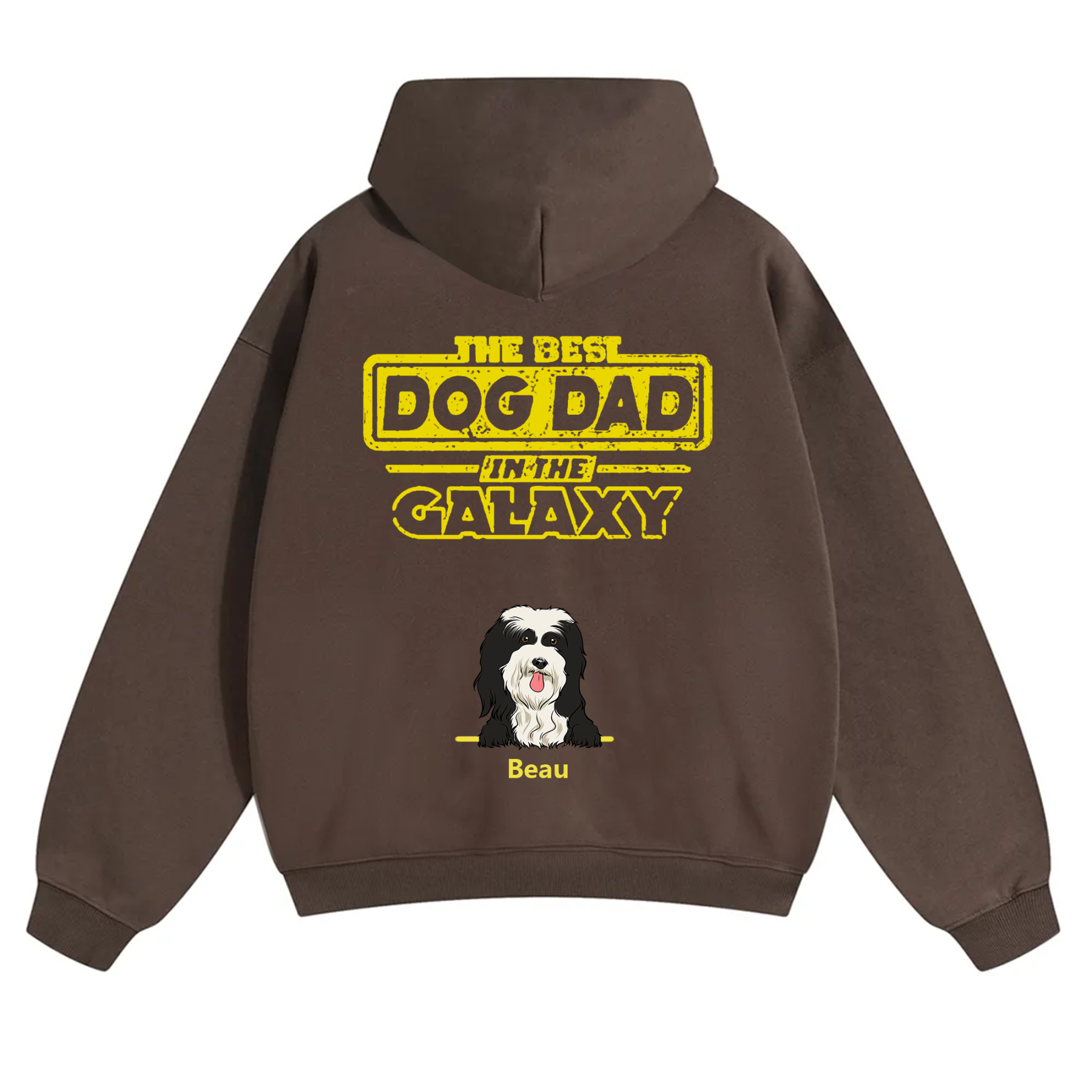 The Best Dog Dad In The Galaxy - Personalized Custom Unisex Hoodie