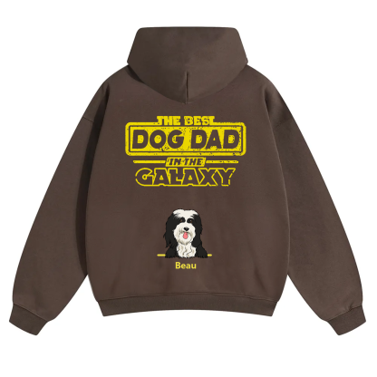 The Best Dog Dad In The Galaxy - Personalized Custom Unisex Hoodie