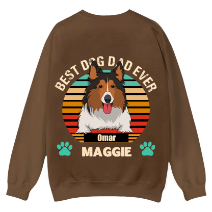 Best Dog Mom and Dad Ever - Personalized Custom Unisex Casual Crewneck Sweatshirt