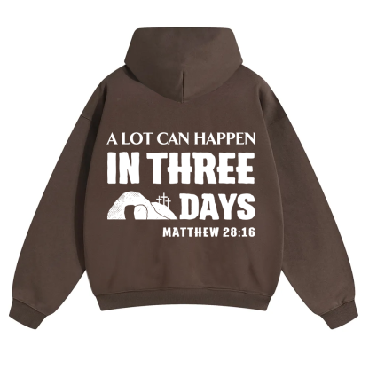 A Lot Can Happen in Three Days Unisex Solid Color Hoodie wearishow
