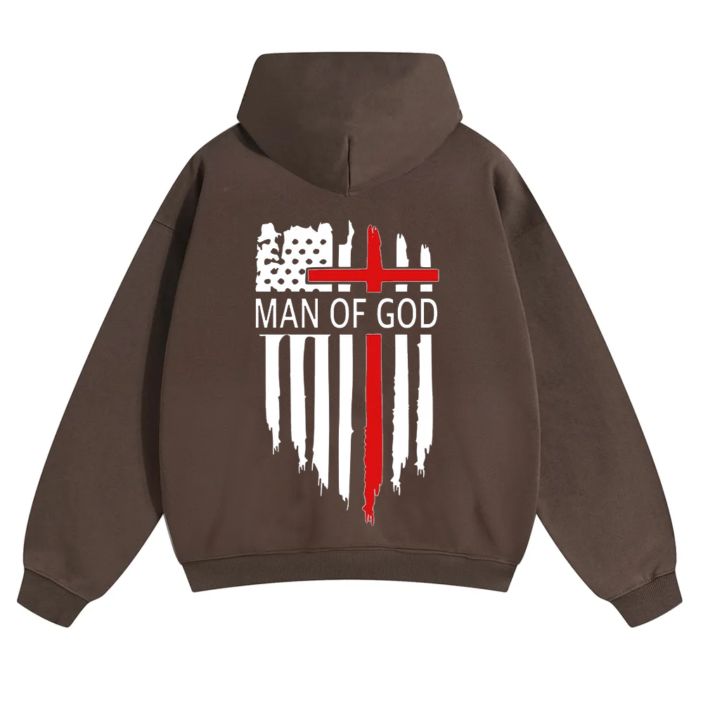 Man Of God Chrsitian Unisex Solid Color Hoodie wearishow