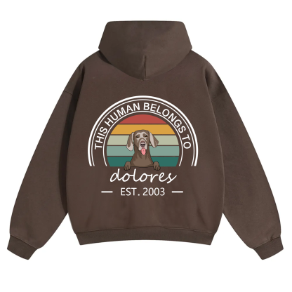This Human Belongs To 3 - Personalized Custom Unisex Hoodie
