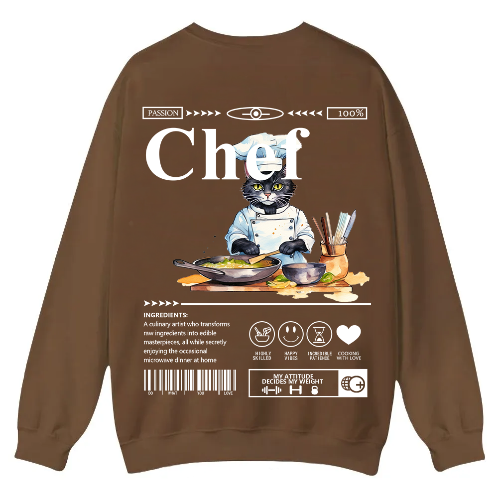 Chef Casual Crewneck Sweatshirt wearishow
