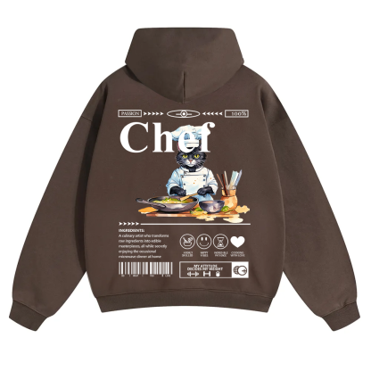 Chef Unisex Solid Color Hoodie wearishow
