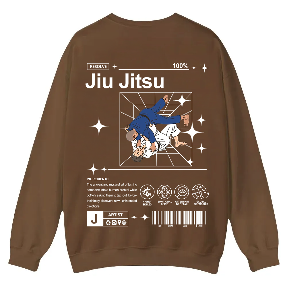 Jiu Jitsu Casual Crewneck Sweatshirt wearishow