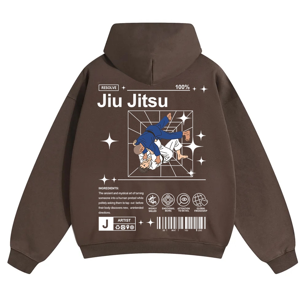Jiu Jitsu Unisex Solid Color Hoodie wearishow