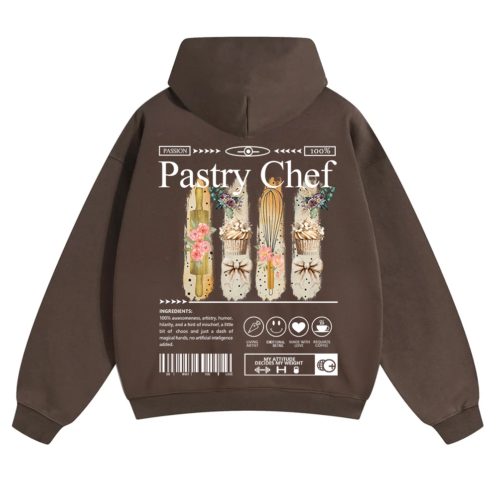 Pastry Chef Unisex Solid Color Hoodie wearishow