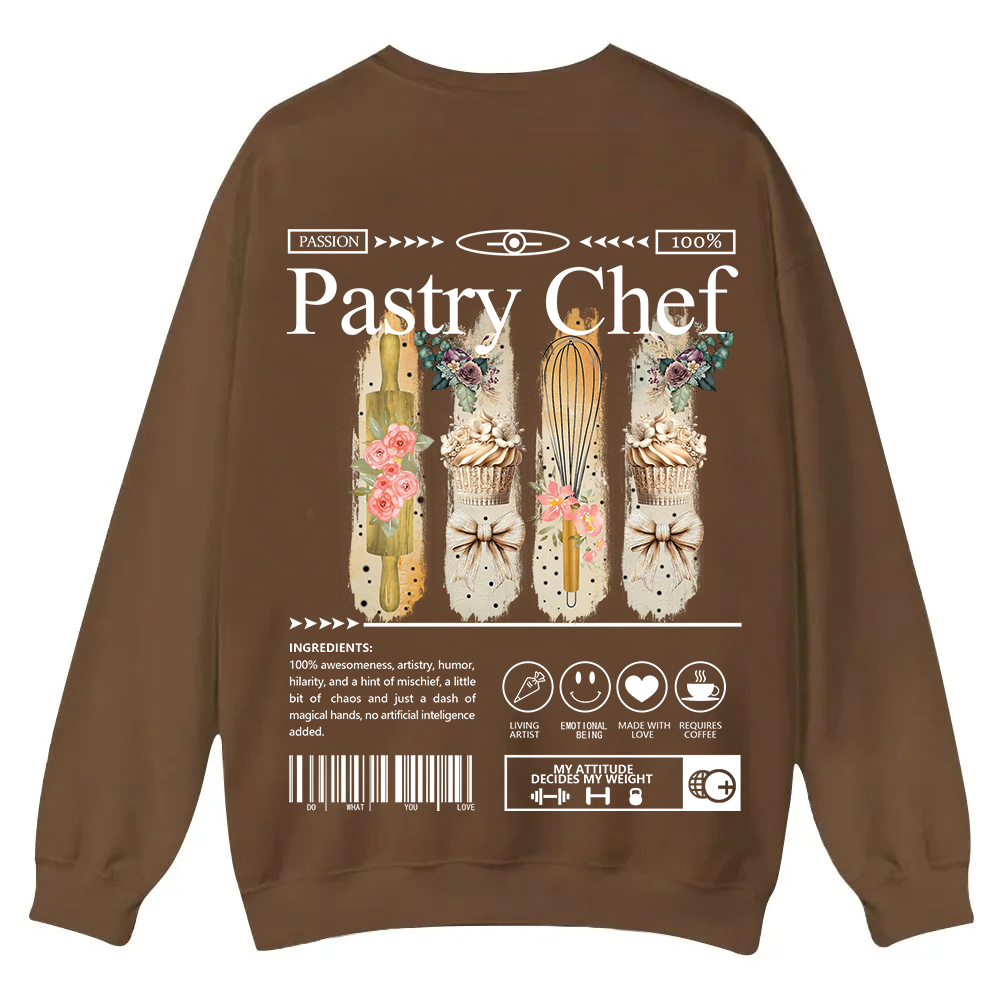 Pastry Chef Casual Crewneck Sweatshirt wearishow