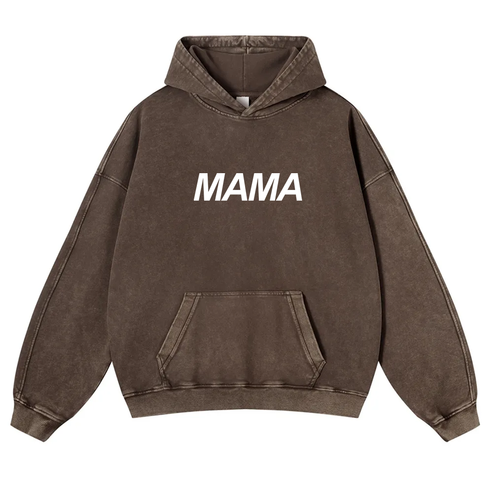 Mama Washed Hoodie wearishow