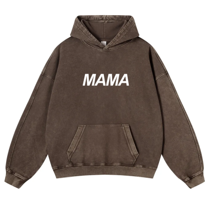 Mama Washed Hoodie wearishow