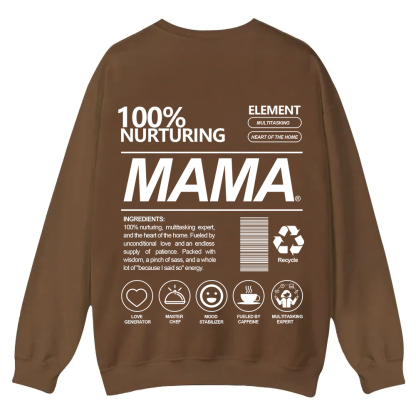 Mama Casual Crewneck Sweatshirt wearishow