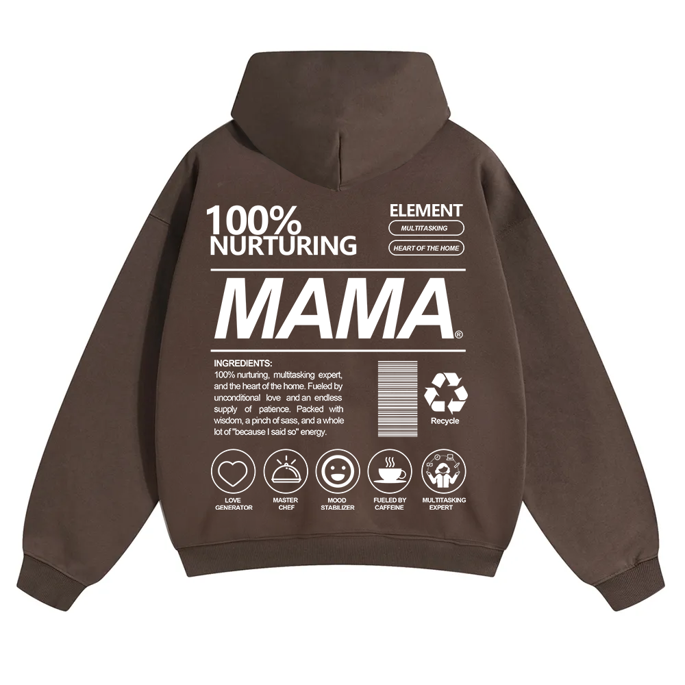 Mama Unisex Solid Color Hoodie wearishow