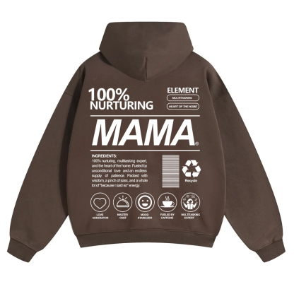 Mama Unisex Solid Color Hoodie wearishow