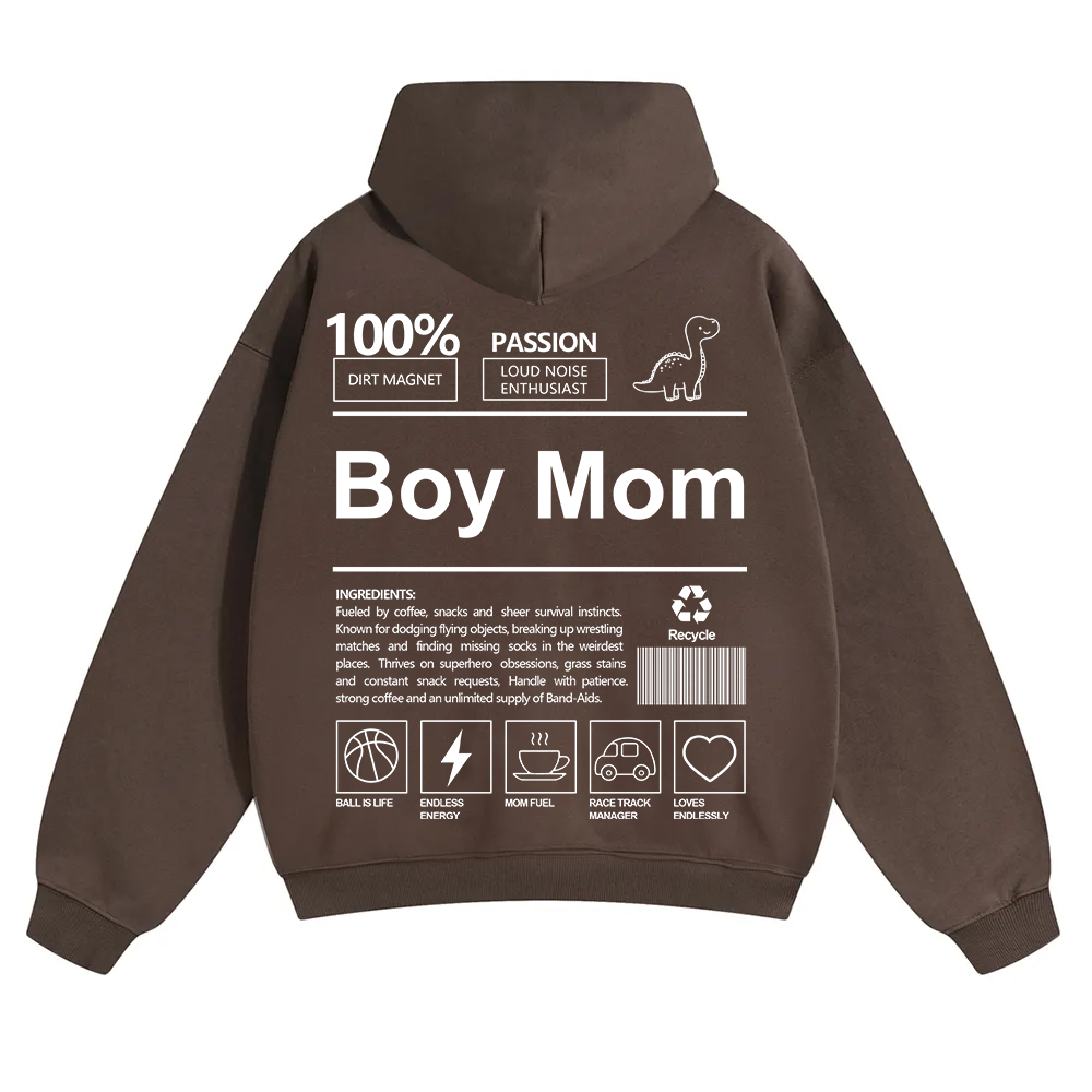 Boy Mom Unisex Solid Color Hoodie wearishow
