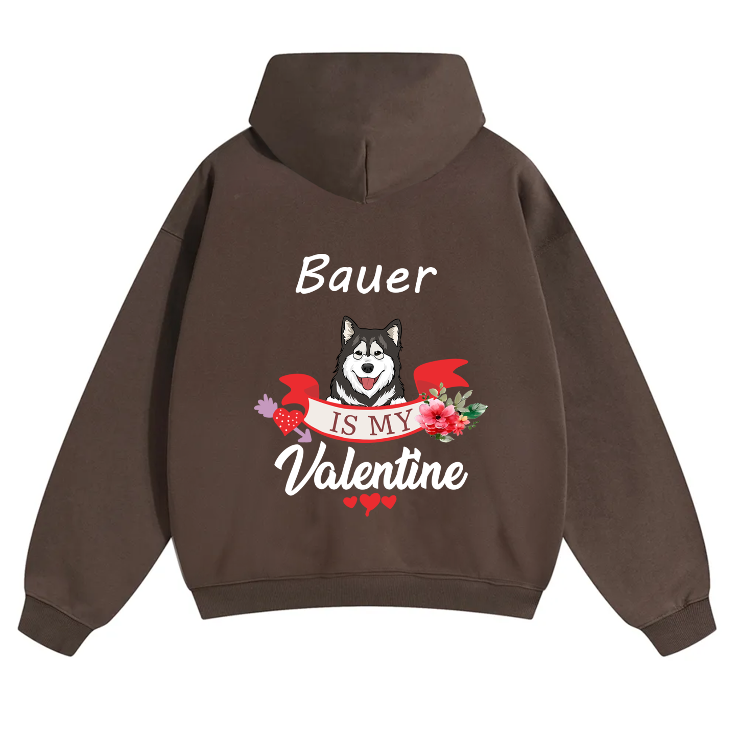 My Dog Is My Valentine Lover - Personalized Custom Unisex Hoodie