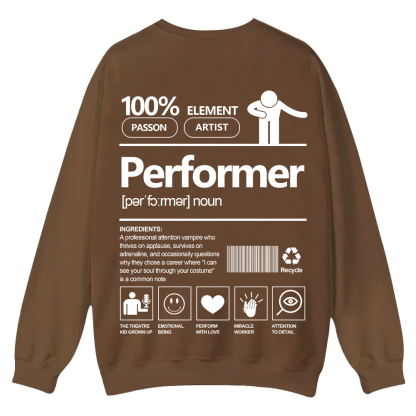 Performer Casual Crewneck Sweatshirt wearishow