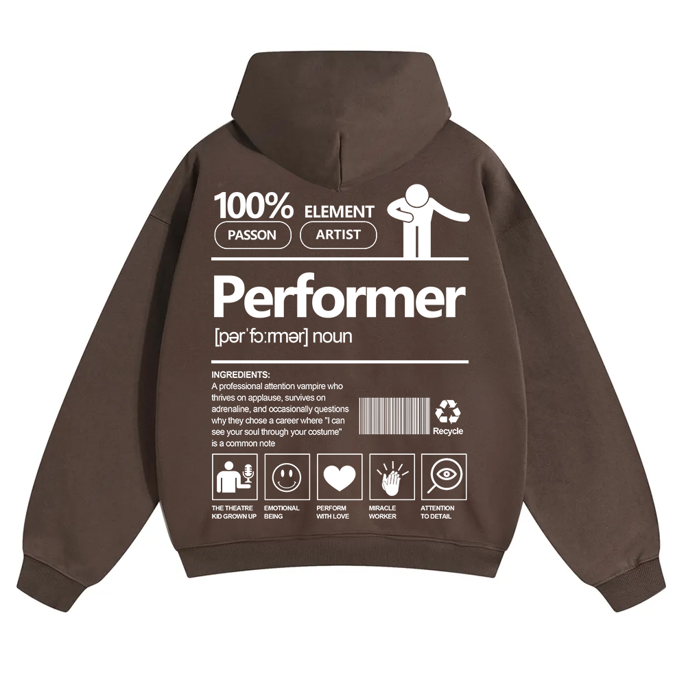 Performer Unisex Solid Color Hoodie wearishow