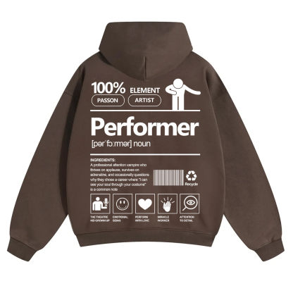 Performer Unisex Solid Color Hoodie wearishow