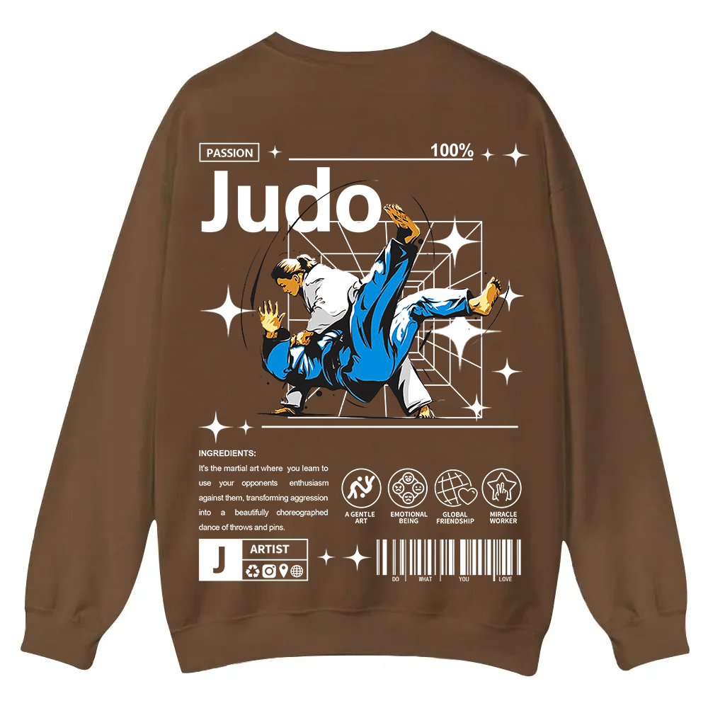 Judo Casual Crewneck Sweatshirt wearishow