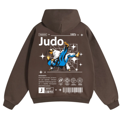 Judo Unisex Solid Color Hoodie wearishow